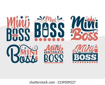 Mini Boss Printable Vector Illustration svg