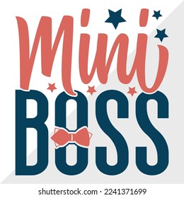 Mini Boss SVG Printable Vector Illustration