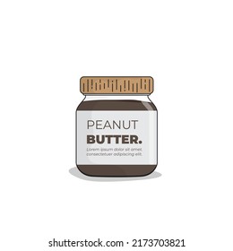 Mini bottle template with bottle cap design for peanut butter or other jam packaging design