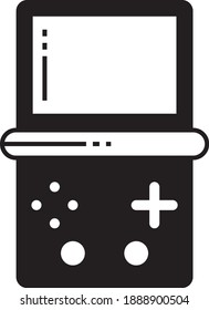 Mini Brick Game Console Concept Vector Icon design, Gaming and esports symbol on white background