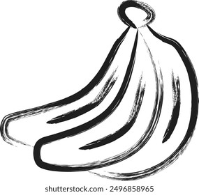 Mini brush writing single item icon banana