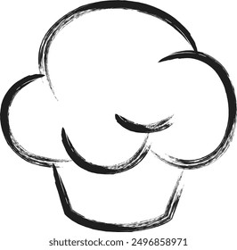 Mini brush writing single item icon broccoli