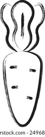 Mini brush writing single item icon radish