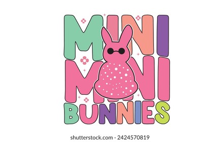 Mini Bunny Retro T-Shirt Design