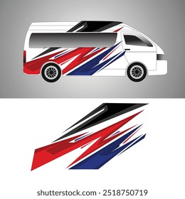 mini bus car wrap livery sticker design vector