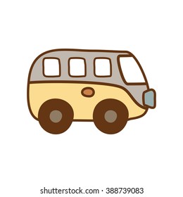 Mini Bus Doodle Icon
