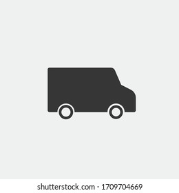 Mini-Bus-Vektorillustration-Icon