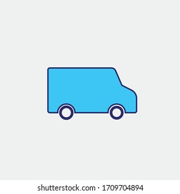 minibus vectores Icono viaje en familia