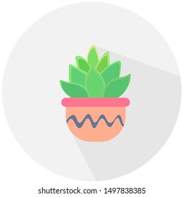 
mini cactus icon. flat illustration of a mini cactus in a pot - vector icon. symbol of the type of mini cactus in a pot.