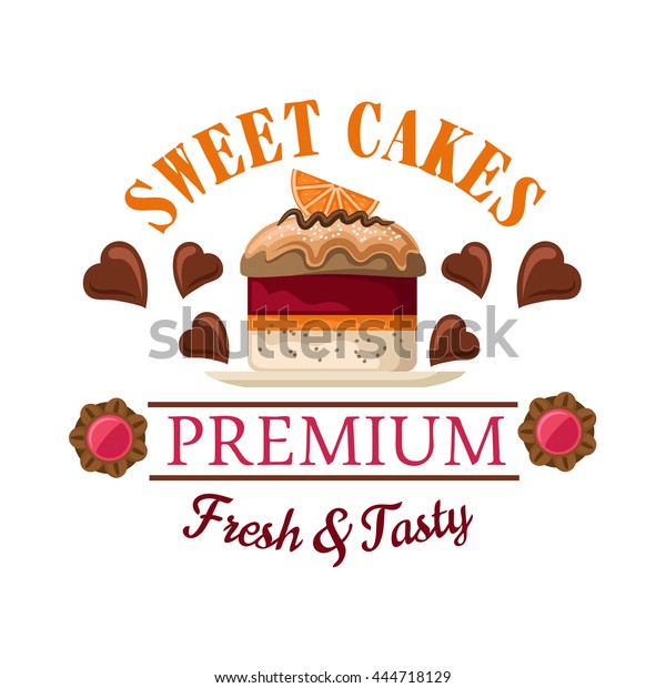 Mini Cake Icon Bakery Shop Interior Stock Vektorgrafik