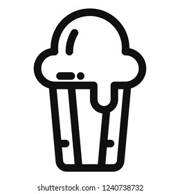 mini cake line icon