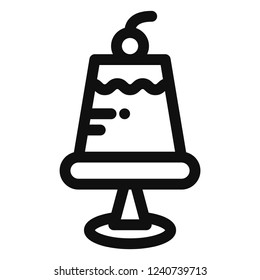 mini cake line icon