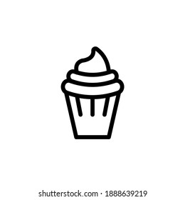 mini cake vector line icon