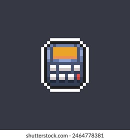 mini calculator in pixel art style