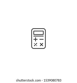 mini calculator sign line icon