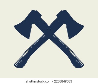mini camping ax silhouette, vector illustration