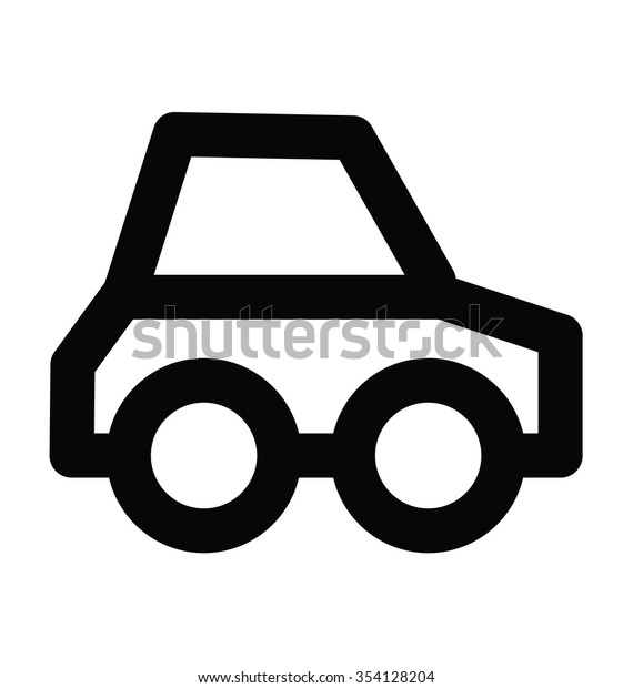 Mini Car Bold Line Vector Icon\
