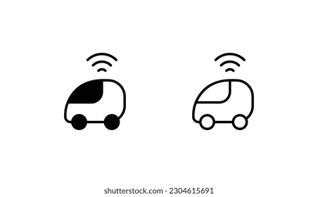 Diseño de icono de Mini Car con ilustración de fondo blanco