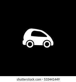 mini car icon, isolated, white background