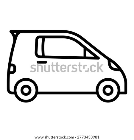 Mini car icon representing compact vehicles and efficient transportation.