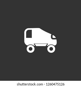 mini car icon vector. mini car sign on black background. mini car icon for web and app