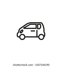 Mini car line icon. Transport, automobile, vehicle. Cars concept. Vector illustration can be used for topics like auto sales, auto repair, dealership