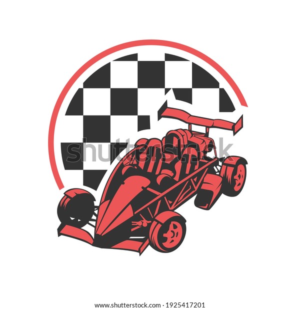 Mini Car Racing Logo Design\
Vector