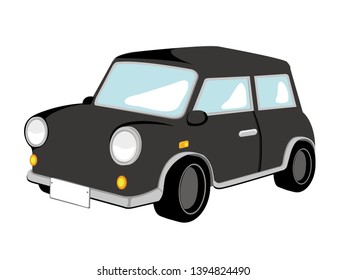 mini car , subcompact car illustration (black)