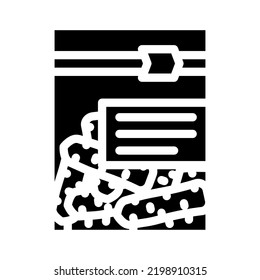 mini carrot packaging glyph icon vector. mini carrot packaging sign. isolated symbol illustration