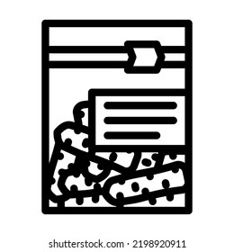 mini carrot packaging line icon vector. mini carrot packaging sign. isolated contour symbol black illustration