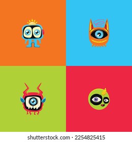 Mini Cartoon Characters in Flat Style for Your Projects
