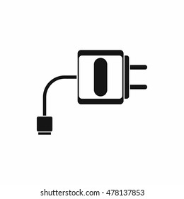 Mini charger icon in simple style isolated on white background. Charging symbol