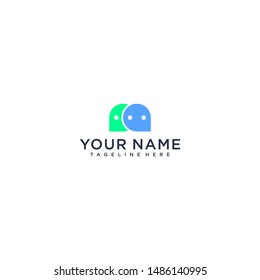 Mini Chat Logo. Bubble and three dots