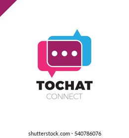 Mini Chat Logo. Bubble And Three Dots