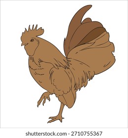mini chicken vector illustrations in vintage design styles