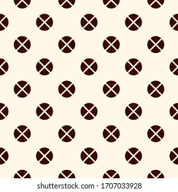 Mini circle seamless pattern. Classic geometric surface print. Repeated polka dot motif ornament. Simple geo dotted ornamental background. Modern minimal design texture. Vector abstract wallpaper