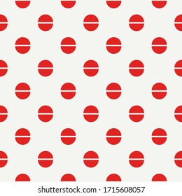 Mini circle seamless pattern. Classic geometric surface print. Repeated polka dot motif ornament. Simple geo dotted ornamental background. Modern minimal design texture. Vector abstract wallpaper