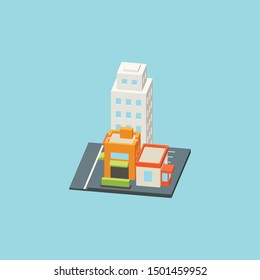 Mini City Block Isometric Color