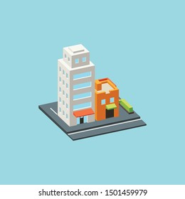 Mini City Block Isometric Color