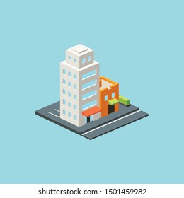 Mini City Block Isometric Color