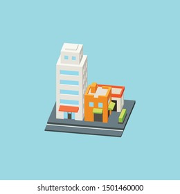 Mini City Block Isometric Color