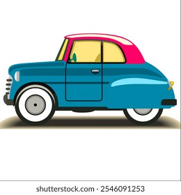 mini classic car vector image