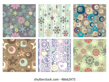 mini collection of cute seamless wallpaper