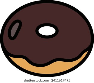 Mini color food chocolate donuts