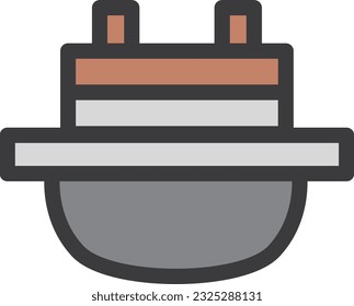 mini color food and drink illustration iron pot