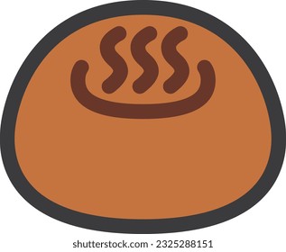 mini color food and drink illustration hot spring steamed buns