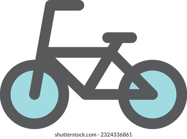mini mini bicicleta de icono de color