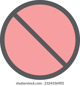 Mini-Mini-Farbsymbol Verbot