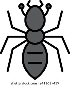 Mini color insect illustration icon ant