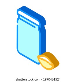 mini conchiglie rigate pasta isometric icon vector. mini conchiglie rigate pasta sign. isolated symbol illustration